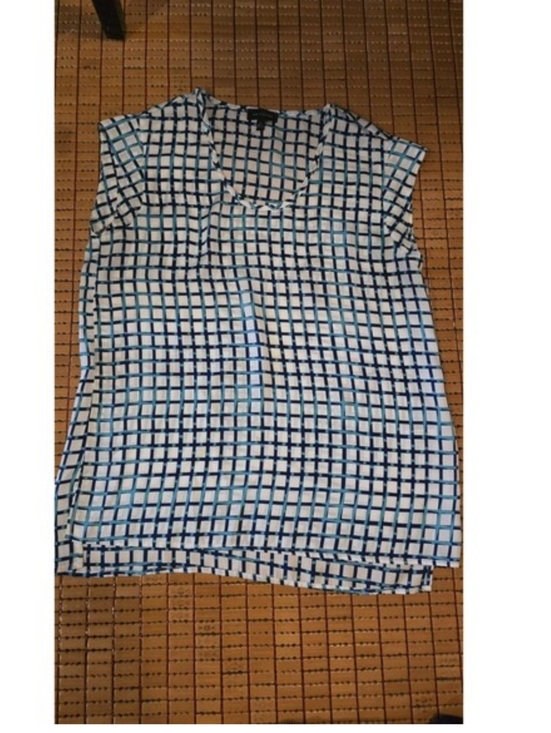The Limited Tops - The Limited Women's White Multi Printed Cap Sleeve Lightweight Blouse, Size S.